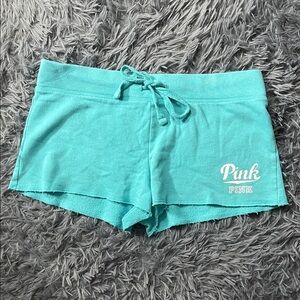 PINK Victoria's Secret Aqua Athletic Shorts